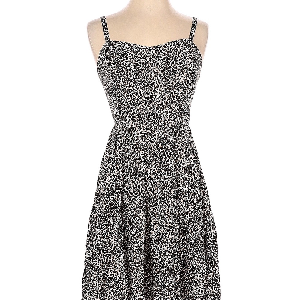 New Old Navy Leopard Cheetah Print Fit and Flare Dress Size Small S NWT